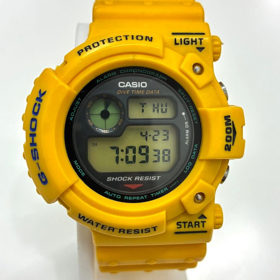 Casio G-Shock FROGMAN DW-6300-9 Model Rare Vintage Watch with Yellow and Gray Accents — Japan Import