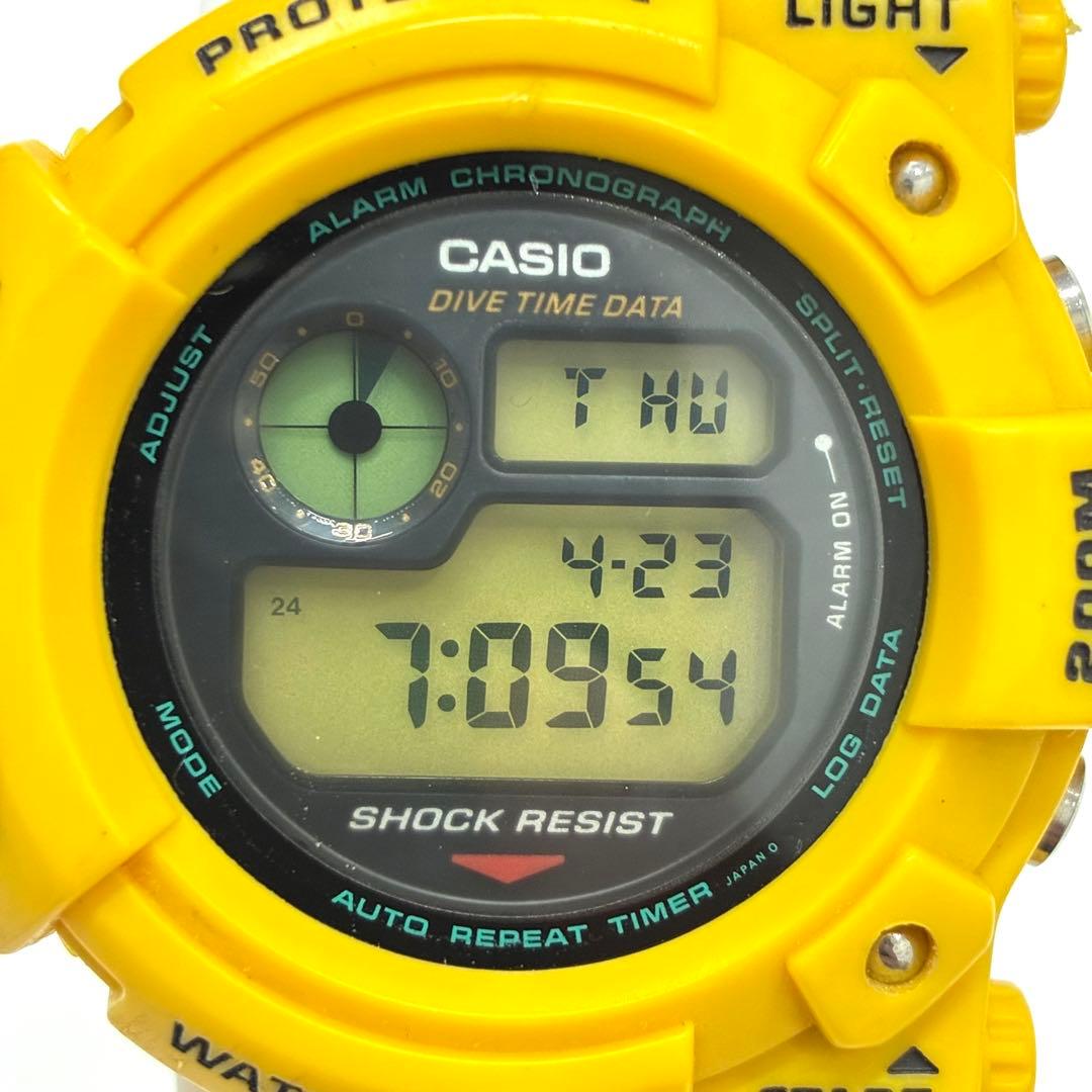 Casio G-Shock FROGMAN DW-6300-9 Model Rare Vintage Watch with Yellow and Gray Accents — Japan Import