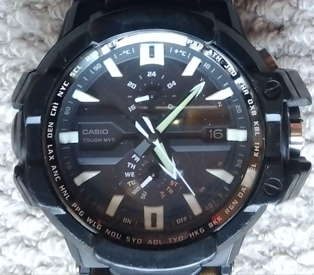 Casio G-Shock Skycircuit GW-A1000 Radio Wave Solar Watch with Black Metal Band