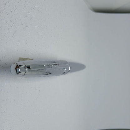 Cross Stripe Design Metal Silver Ballpoint Pen Without Refill