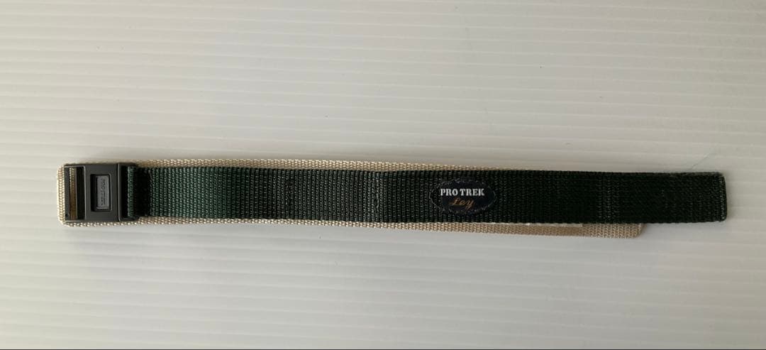 Casio Protrek Ley PRL-20 Nylon Band Watch with Green Beige Nylon Strap — Japan Import