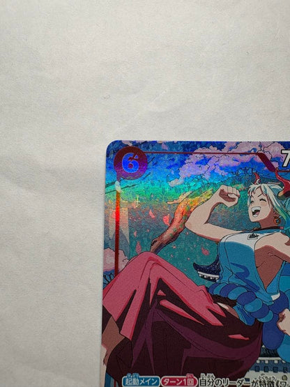 One Piece Card Game Yamato SR Parallel trading card in protective sleeve with bubble wrap packaging
