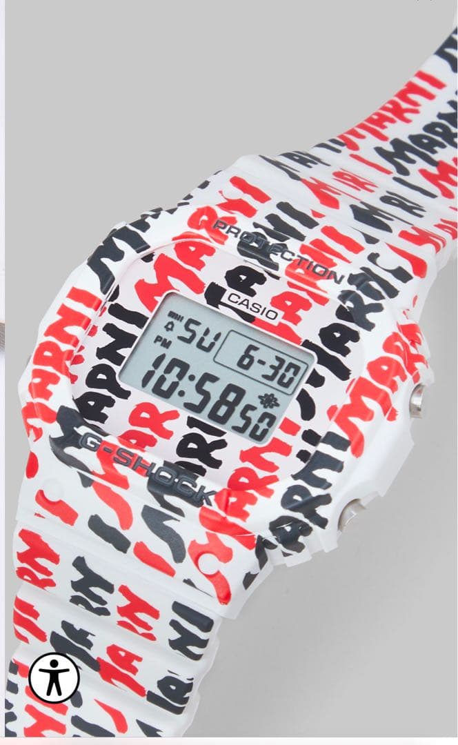 Marni x Casio G-Shock Collaboration Watch Model G-Shock White
