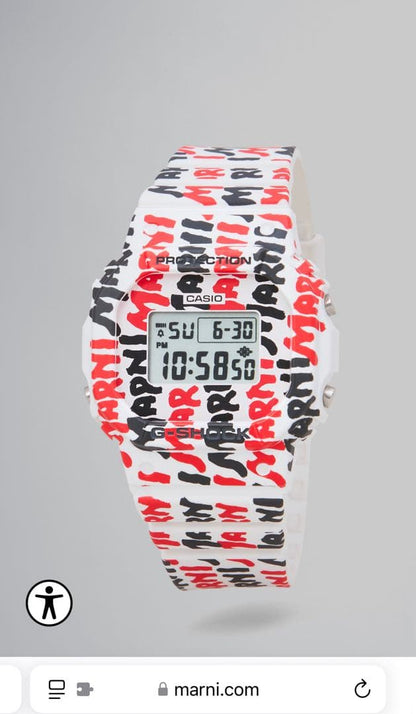 Marni x Casio G-Shock Collaboration Watch Model G-Shock White