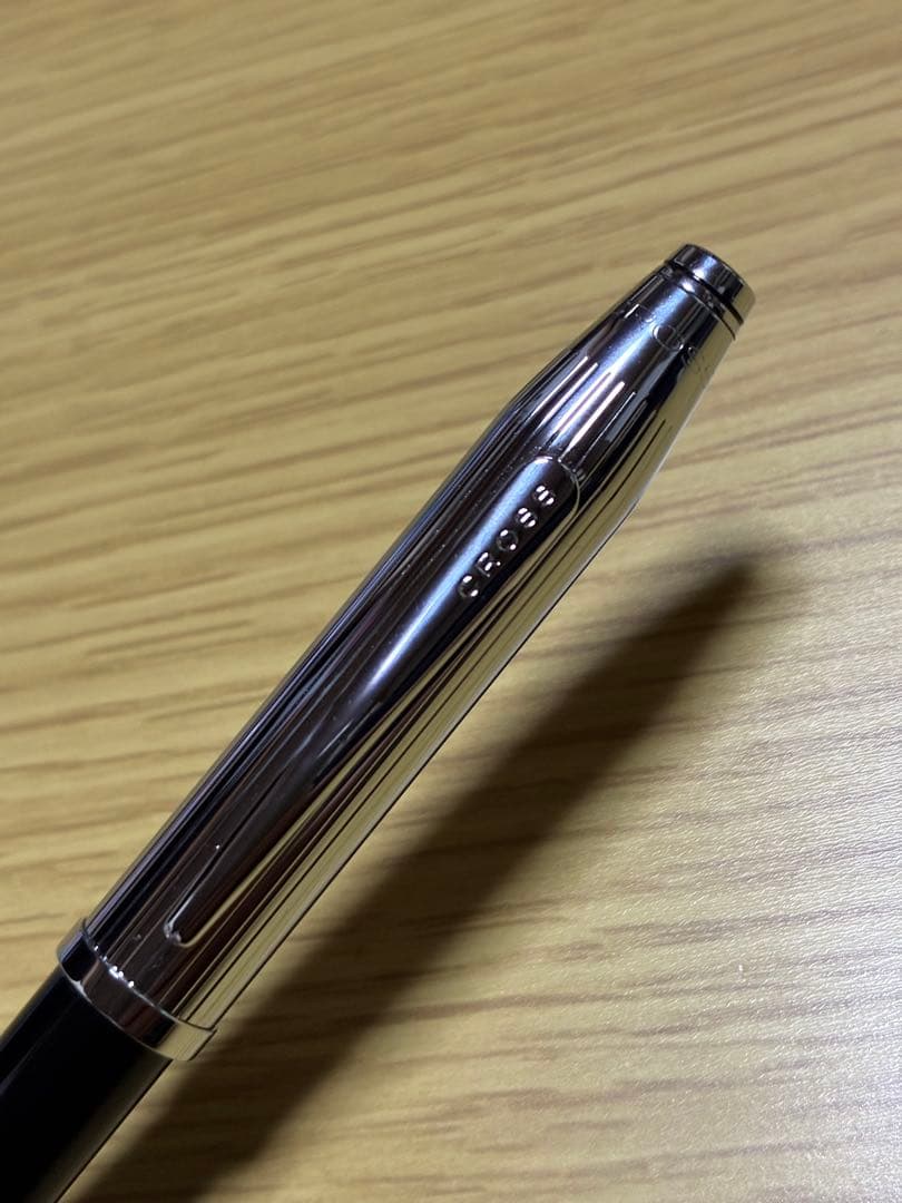 Cross Century II Black Lacquer Fountain Pen - Silver Nib F Model — Japan Import