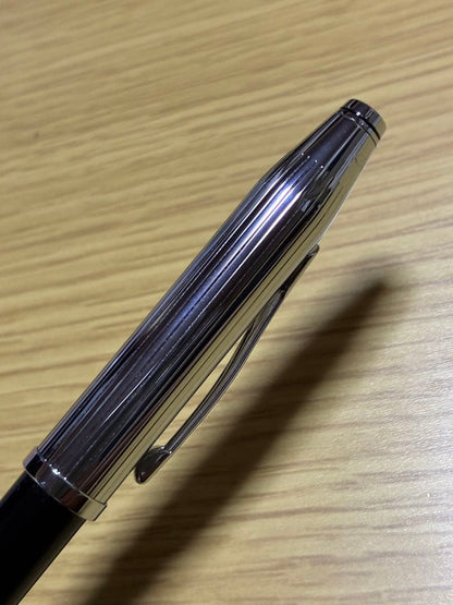 Cross Century II Black Lacquer Fountain Pen - Silver Nib F Model — Japan Import