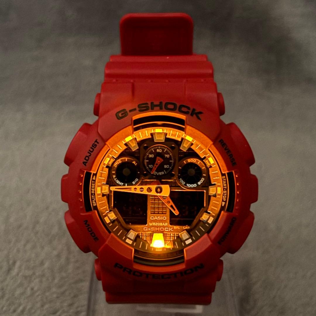 Casio G-Shock GA-100B-4AJF Watch with Analog Digital Display — Japan Import
