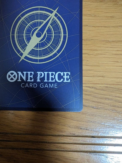 Don Quixote Pirates One Piece Egghead SR Parallel Card featuring Rosinante and Luffy in purple