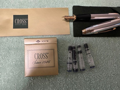 Cross Vintage Fountain Pen Silver with Dedicated Case