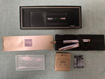 Cross Vintage Fountain Pen Silver with Dedicated Case