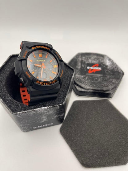 Casio G-Shock GAW-100BR-1AJF Orange Black Digital Quartz Watch — Japan Import