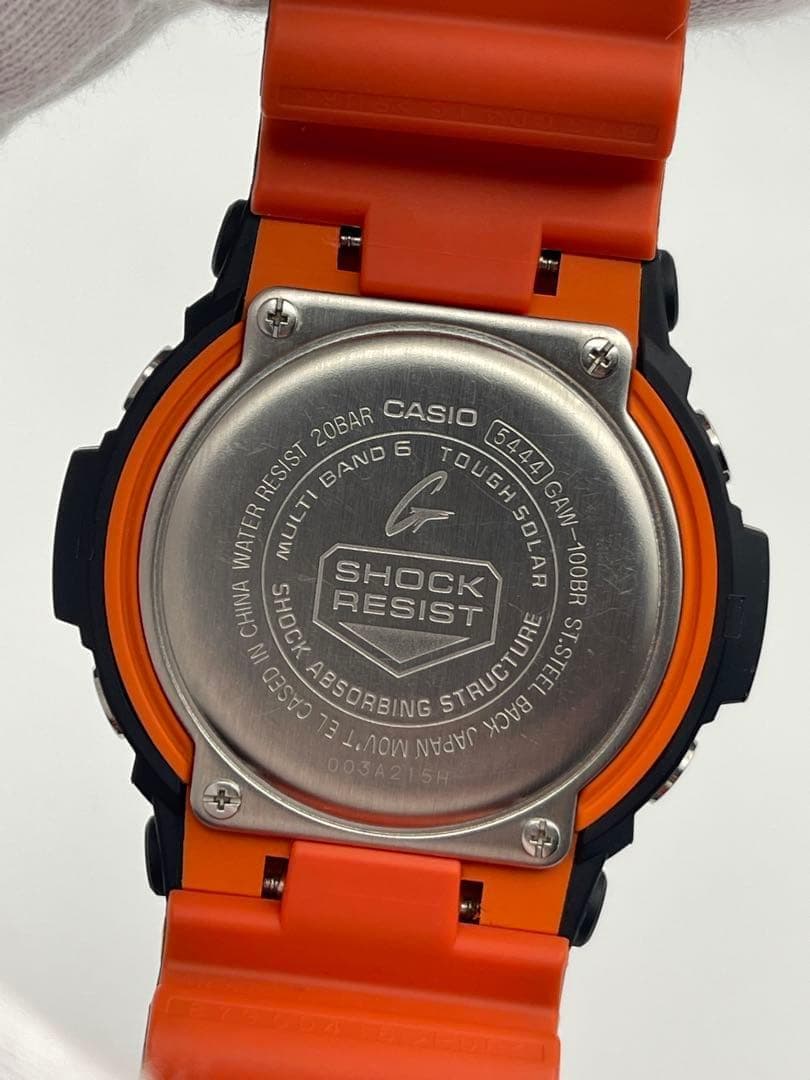 Casio G-Shock GAW-100BR-1AJF Orange Black Digital Quartz Watch — Japan Import