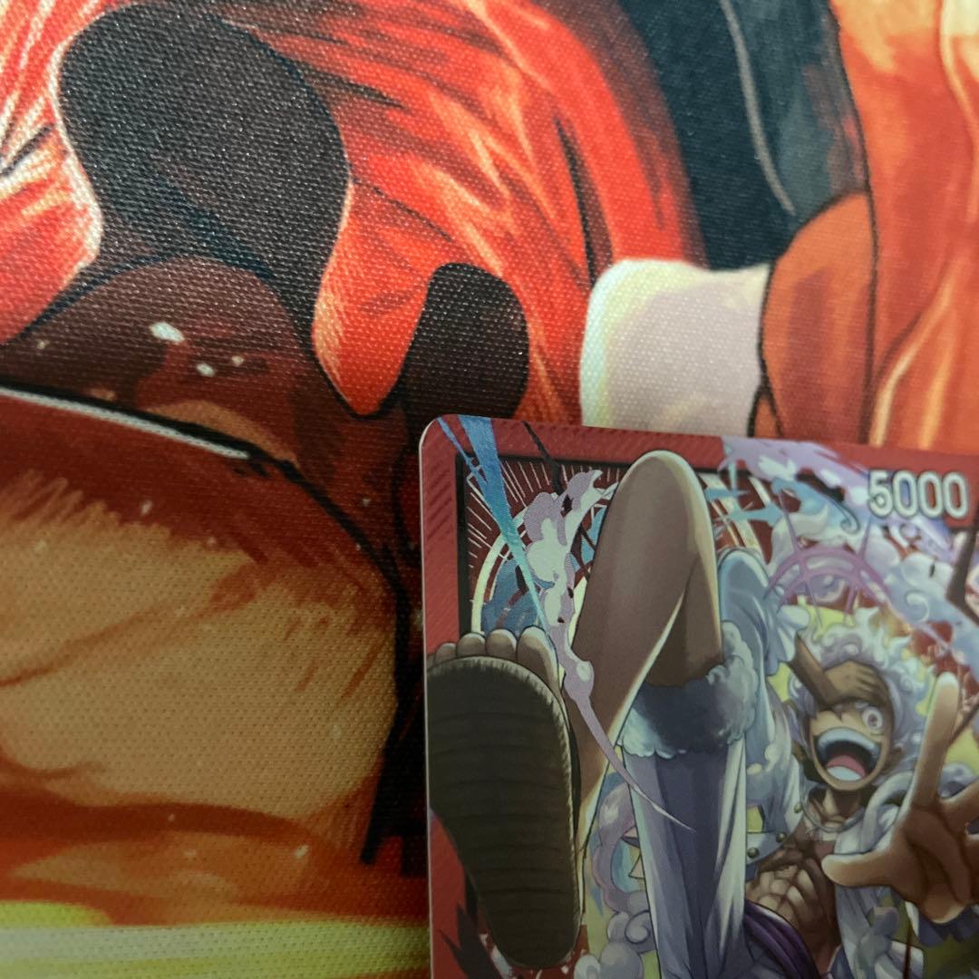 One Piece Monkey D Luffy Leader Card ST21-001 featuring Nika illustration, Japan import