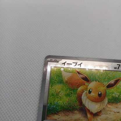 Eevee Masabo Mirror Pokémon Card 151 sv2a 133/165 in double sleeves with OPP bag and cardboard packaging