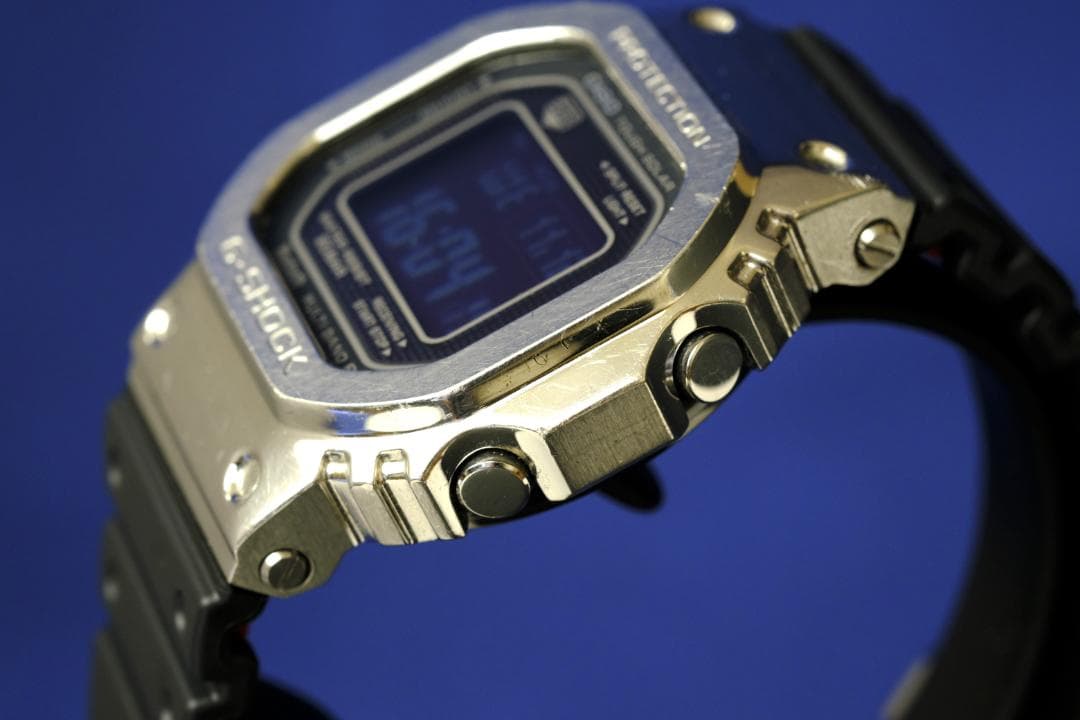 Casio G-Shock GMW-B5000-1JF Full Metal Model with Replaced Genuine Resin Band — Japan Import