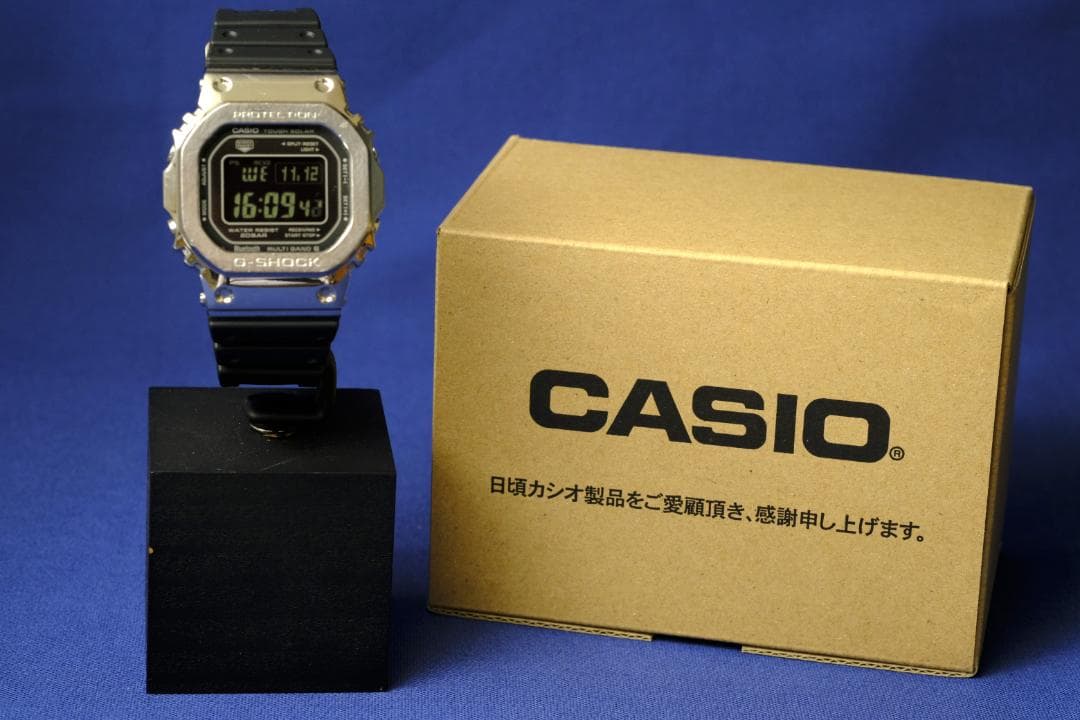 Casio G-Shock GMW-B5000-1JF Full Metal Model with Replaced Genuine Resin Band — Japan Import