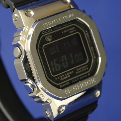Casio G-Shock GMW-B5000-1JF Full Metal Model with Replaced Genuine Resin Band — Japan Import