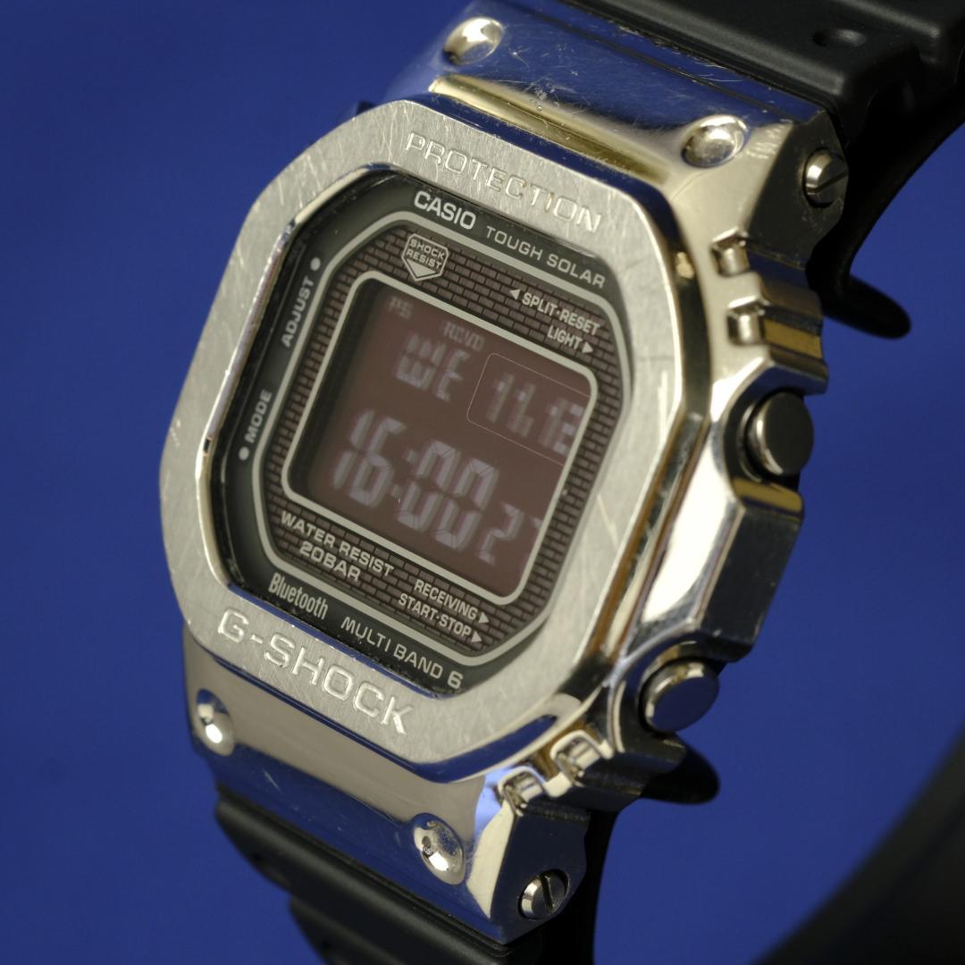 Casio G-Shock GMW-B5000-1JF Full Metal Model with Replaced Genuine Resin Band — Japan Import
