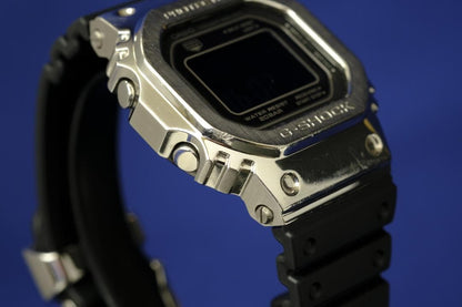 Casio G-Shock GMW-B5000-1JF Full Metal Model with Replaced Genuine Resin Band — Japan Import