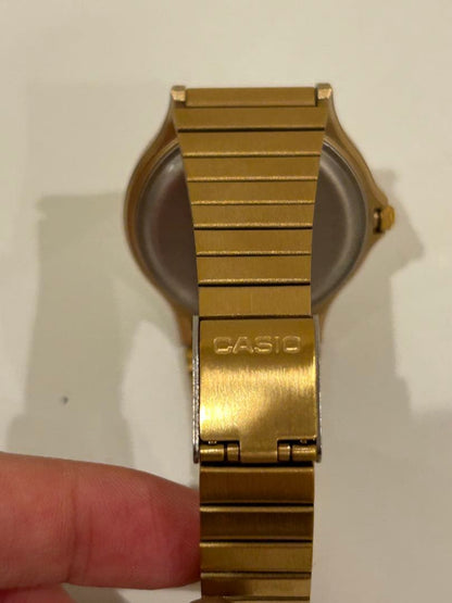 Casio Gold Analog Watch Model MQ-24G-9EJH with Silver Dial and Metal Band — Japan Import