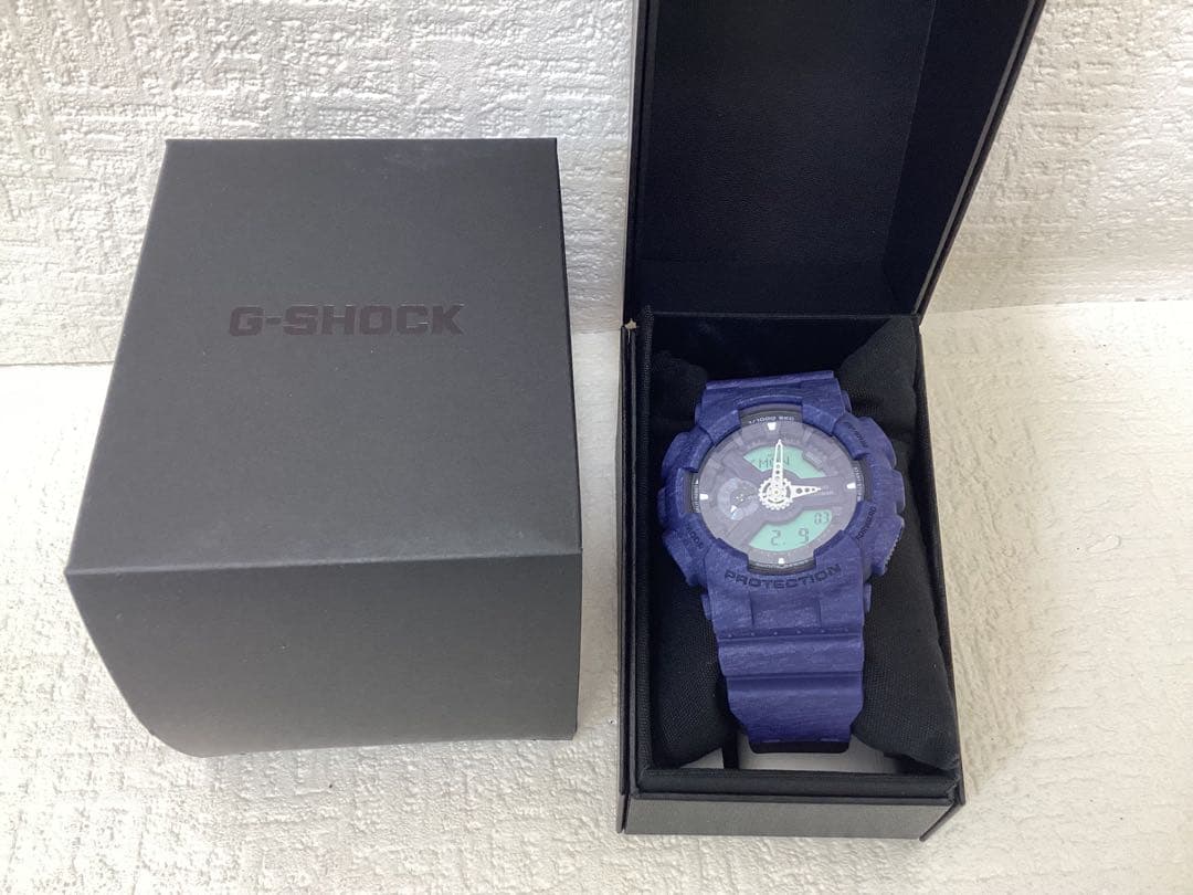Casio G-Shock Heathered Color Series Watch GA-110HT-2A Navy Shock Resistant 200m Waterproof Japan Import