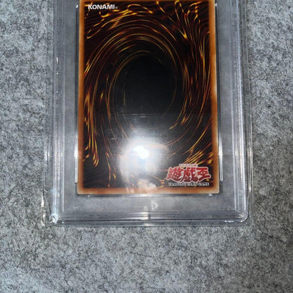 Yugioh Cyber Twin Dragon trading card graded PSA9 from old Asia relief series showing front artwork