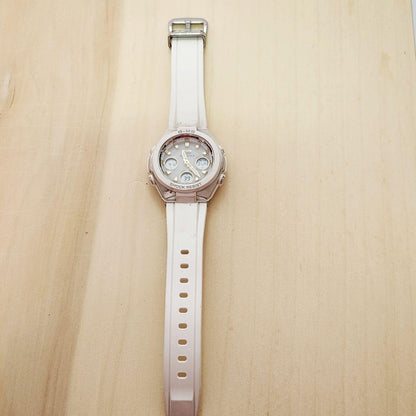 Casio G-MS Series Electric Wave Solar Watch for Women White Gold Model MGS-W100 — Japan Import