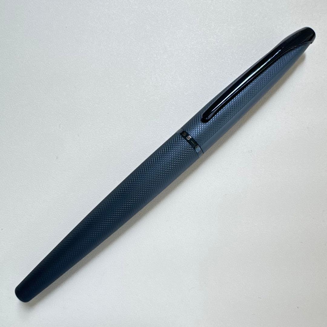 Cross ATX Select Tip Ballpoint Pen with Roulette Grip Dark Blue - Japan Import
