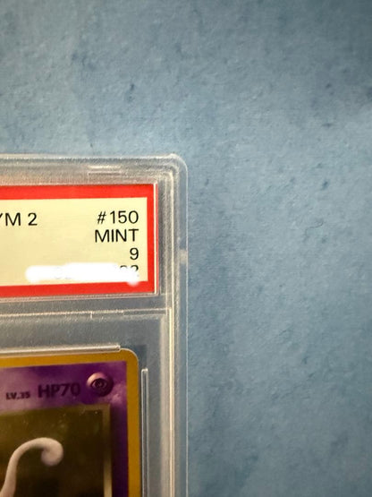 R団 Mewtwo vintage Japanese Pokémon card graded PSA9 with old-back design