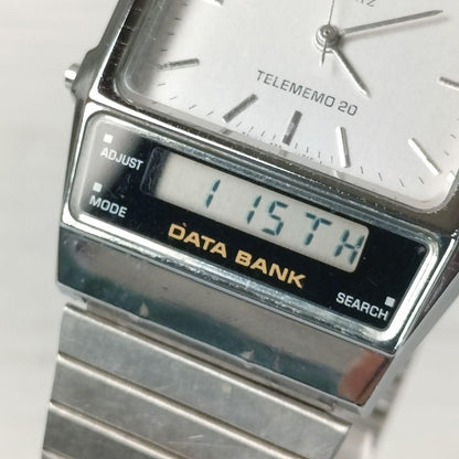 Casio Data Bank TeleMemo20 AB-100 Quartz Working Vintage Japanese Electronics