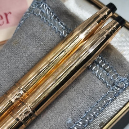 Cross Classic Century Gold Ballpoint Pen and Pencil Set