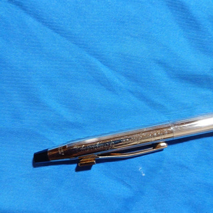 Cross Brand Gold Ballpoint Pen with Metal Clip Twist Mechanism