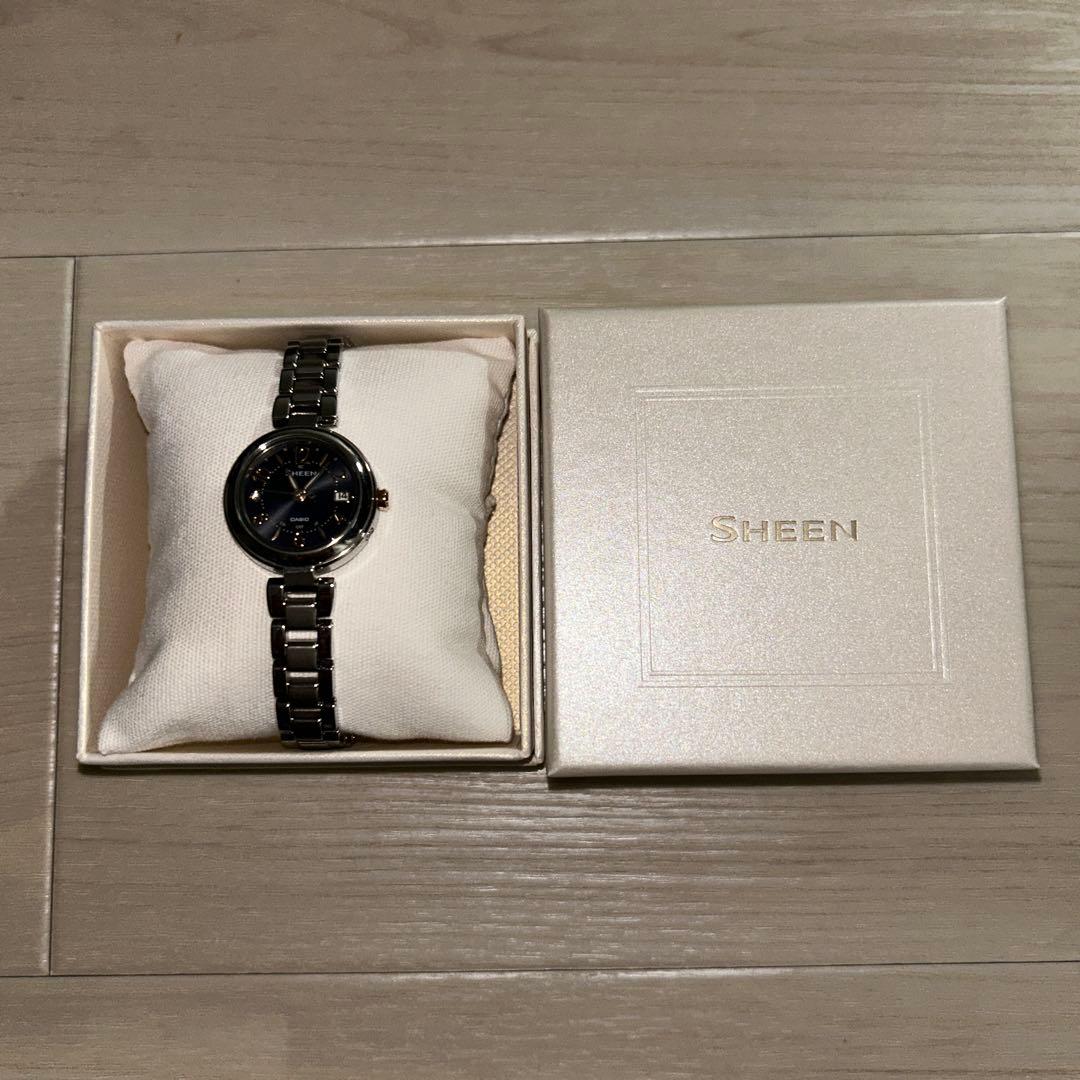 Casio Sheen Model SHW-7100TD-2AJF Titanium Watch with Solar and Radio Reception Japan Import