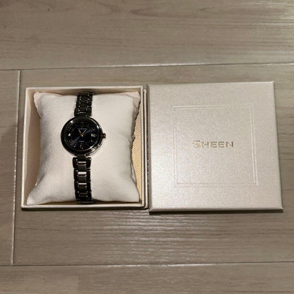 Casio Sheen Model SHW-7100TD-2AJF Titanium Watch with Solar and Radio Reception Japan Import
