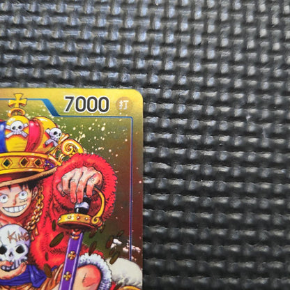 One Piece Monkey D. Luffy P-043 trading card from Japan Import in UV-protected case