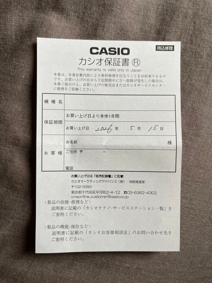 Casio A1100B-1JF Model Premium Watch with Resin Case and Stainless Band — Japan Import