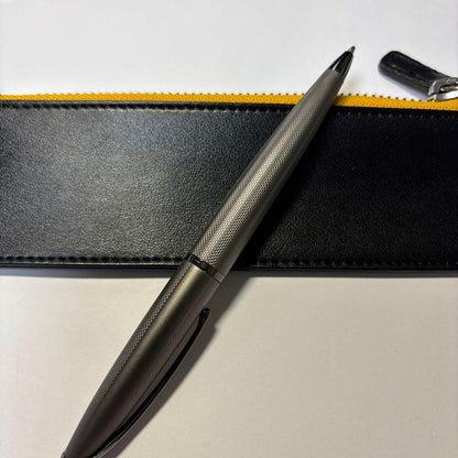 CROSS Silver Metal Ballpoint Pen with Pen Case — Japan Import
