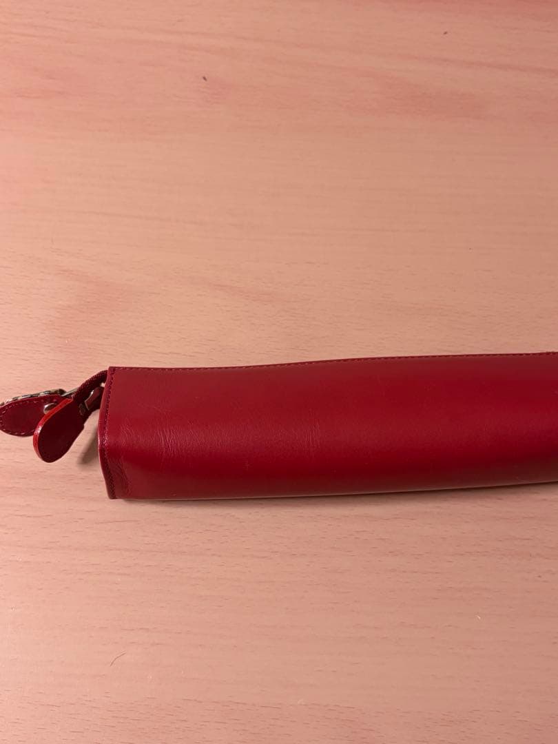 Red Daks House Check Cross Line pen case in excellent condition with no scratches or stains