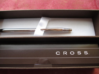 Cross Century Series 3302 Ballpoint Pen Gold or Silver Metal Made in USA — Japan Import