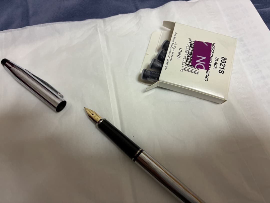 Cross F Model Pen with NC 89215 Ink Cartridge — Japan Import