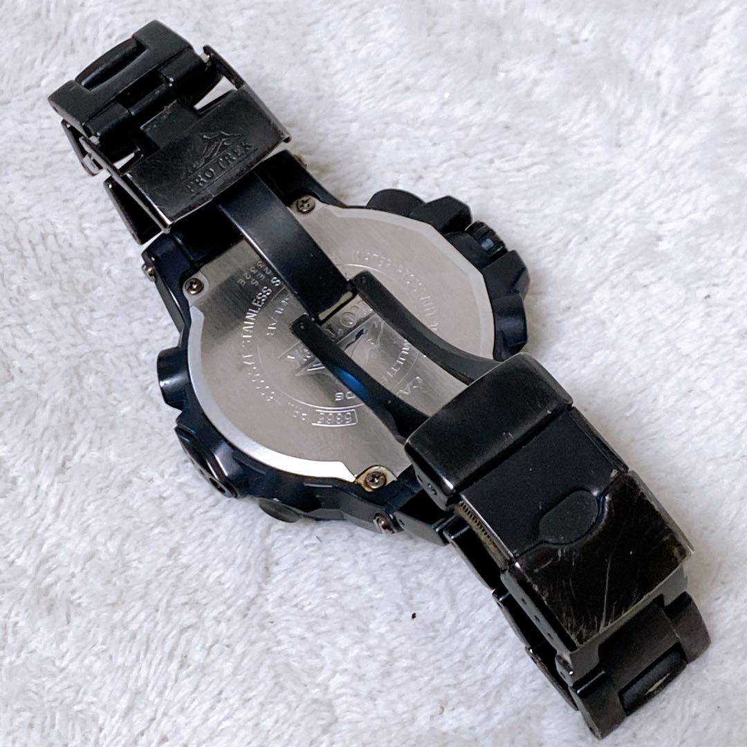 Casio PROTREK PRW-6000SYT-1JF Titanium Watch with Black/Blue Dial and Extra Metal Band — Japan Import