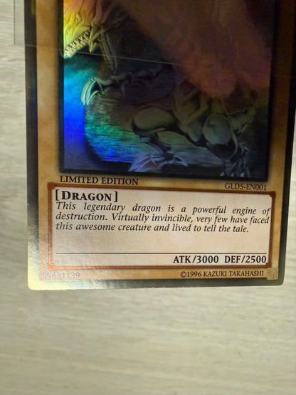 Yugioh Blue-Eyes White Dragon English Ghost Rare card with initial scratches Japan import single card