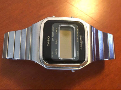 Casio Chronograph Digital Watch with Stainless Steel Band — Japan Import