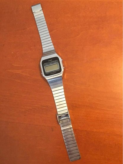Casio Chronograph Digital Watch with Stainless Steel Band — Japan Import