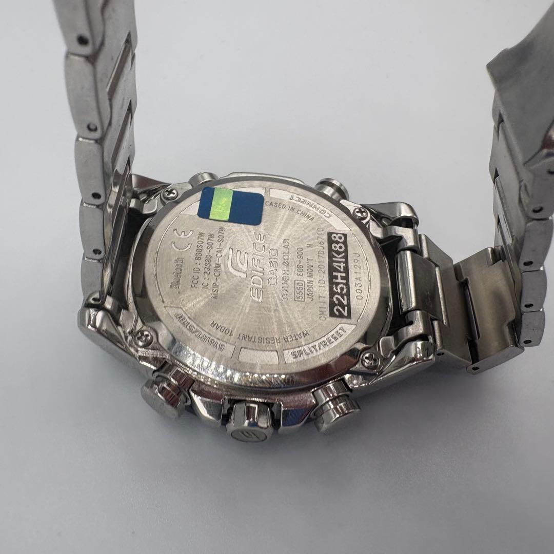 Casio Edifice EQB-900DB-2AJF Series Smartwatch with Bluetooth and Silver Blue Accents — Japan Import