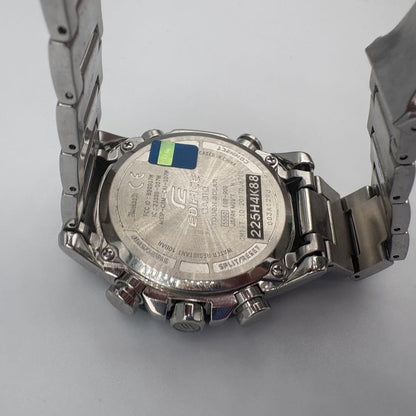 Casio Edifice EQB-900DB-2AJF Series Smartwatch with Bluetooth and Silver Blue Accents — Japan Import