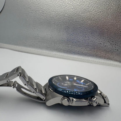 Casio Edifice EQB-900DB-2AJF Series Smartwatch with Bluetooth and Silver Blue Accents — Japan Import