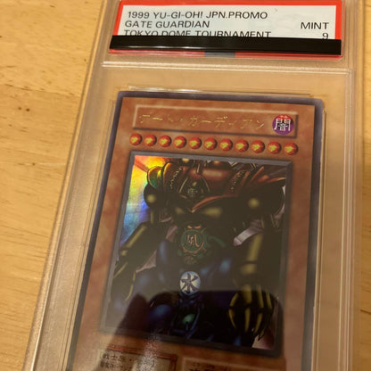 Yu-Gi-Oh Guard Guardian Initial card graded PSA 9 from Tokyo Dome Promotio set in protective case