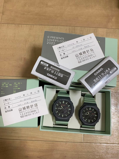 Casio G-Shock G-REINFORCED 5611 Christmas Limited Pair Set Mens Womens Watches — Japan Import