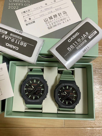 Casio G-Shock G-REINFORCED 5611 Christmas Limited Pair Set Mens Womens Watches — Japan Import